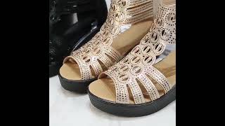 Boutique Shoes New Sandals For Women Summer Wedge Heel Fish Middle Heel Ladies Fashion