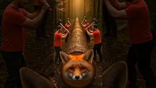 Amazing Fox Rescue From Huge Log