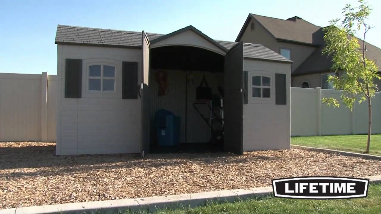 Lifetime 15X8 ft Shed - YouTube