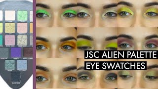 Jsc Alien Palette Eye Swatches All 18 Shadows Omg Eyeshadow Oxidizing??