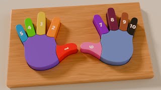 Ahşap Renkli Gökkuşağı Eller Ve Parmaklar Çocuk Oyuncakları