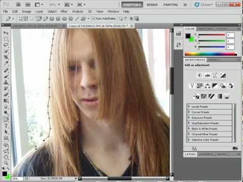 Photoshop CS5 remove from background and put on Green screen (Part 1)