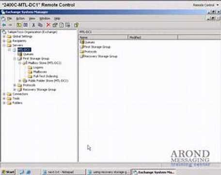 EXCHANGE STORAGE GROUP exchange storage group: