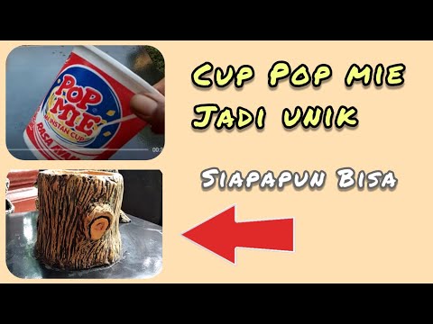 FLOWER POT FROM CUP POP Noodles, How to make a flower pot from Cup PoP Noodles