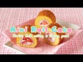 How to Make Mini Strawberry Roll Cake Without Oven (Swiss Roll Using Frying Pan) Recipe フライパンでロールケーキ