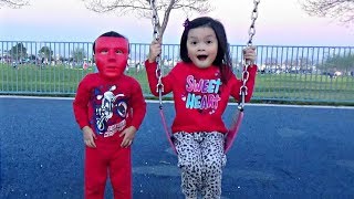 Halloween Mask Props Kids Playing in the Park Fun Activities for Kids and Children