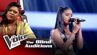 Kavindya Lakmuthu | Ahan Inna Blind Auditions | The Voice Teens Sri Lanka