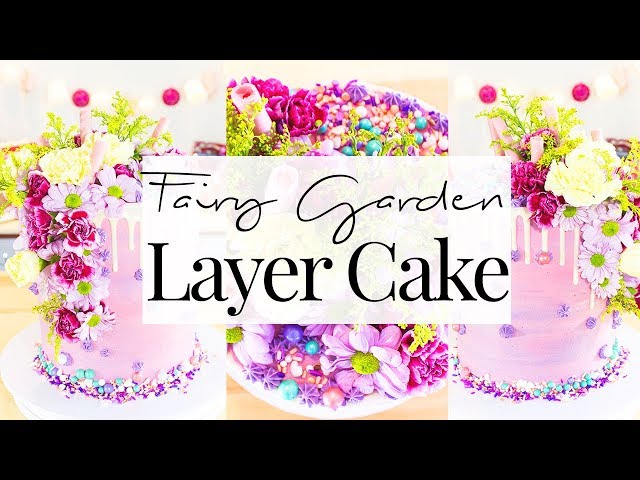 Floral Fairy Garden Layered Centrepiece Cake!