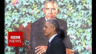 Obama's portrait unveiled - BBC News