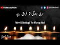 Meri Zindgi tu Firaq Hy, full Ghazal /Qawali Lyrics by Peer Naseer udin Naseer