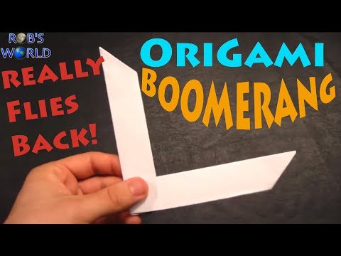 How to Make an Origami Boomerang