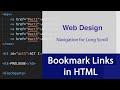 Bookmark links in HTML - Navigation Tutorial