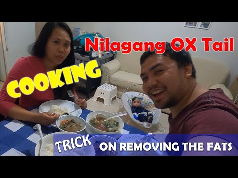 Cooking Nilagang OX tail and also sharing my trick to removed the fats easier