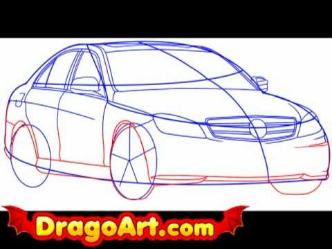 How to draw a Mercedes Benz, step by step