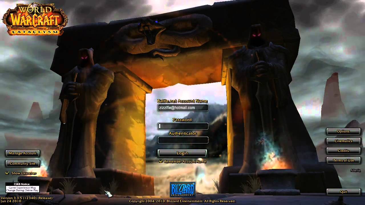 How to Change World of Warcraft Log in screens with D/L Link! YouTube