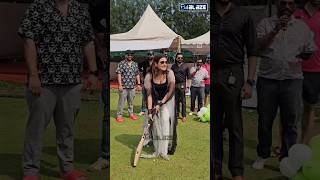 Divya Pillai Playing Cricket In Hot Dress