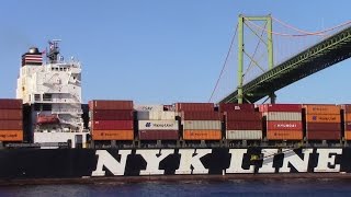 Container Ship Nyk Diana Outbound - Port Of Halifax April 27, 2016