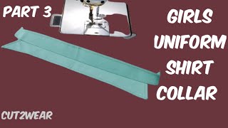 How To Make A Girls Shirt Collar Collar Cutting & Sching Simple Method Ep - 332