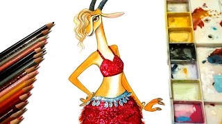 Zootopia Gelen Gazelle Çizmek Için