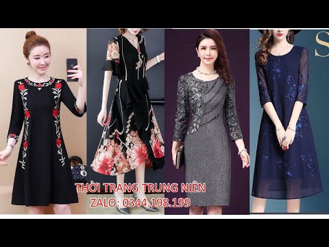 Đầm Trung Niên Cao Cấp, Thời Trang Trung Niên U50, U40, U60 Sang trọng, cao cấp đẹp 20112020