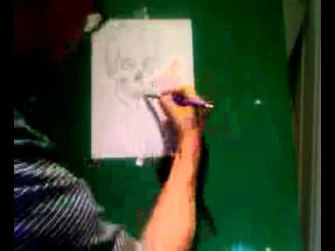 wwwklinecreativecom Speed drawing a skull by artist John C Kline