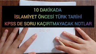 1 İslamiyet Öncesi Türk Tarihi 50 Nokta Atışı Bilgi 10 Daki̇kada Kpss Tari̇h