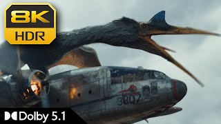 8K Hdr | Flying Dino Crashes Plane (Jurassic World Dominion) | Dolby 5.1