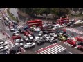 Chaotic traffic jam at Skopje intersection