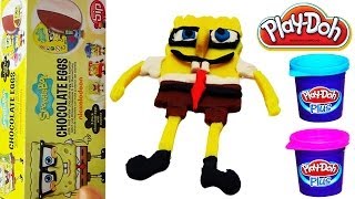 Spongebob Surprise Eggs Nickelodeon 3 in 1 Box NEXT Spongebob Play Doh Hand Creation