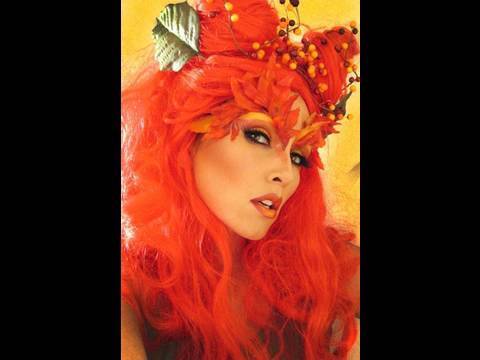 Poison Ivy Uma Thurman Batman Costume MakeUp by kandee 