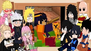 Anime Characters React To Incendius Gacha Reacts To Minecraft Hamoodeg & Aj Bonus Scary Mobs
