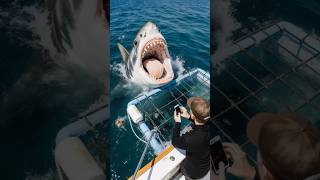 Pov A Shark Attacks A Man Who Was Recording A Shark Cage