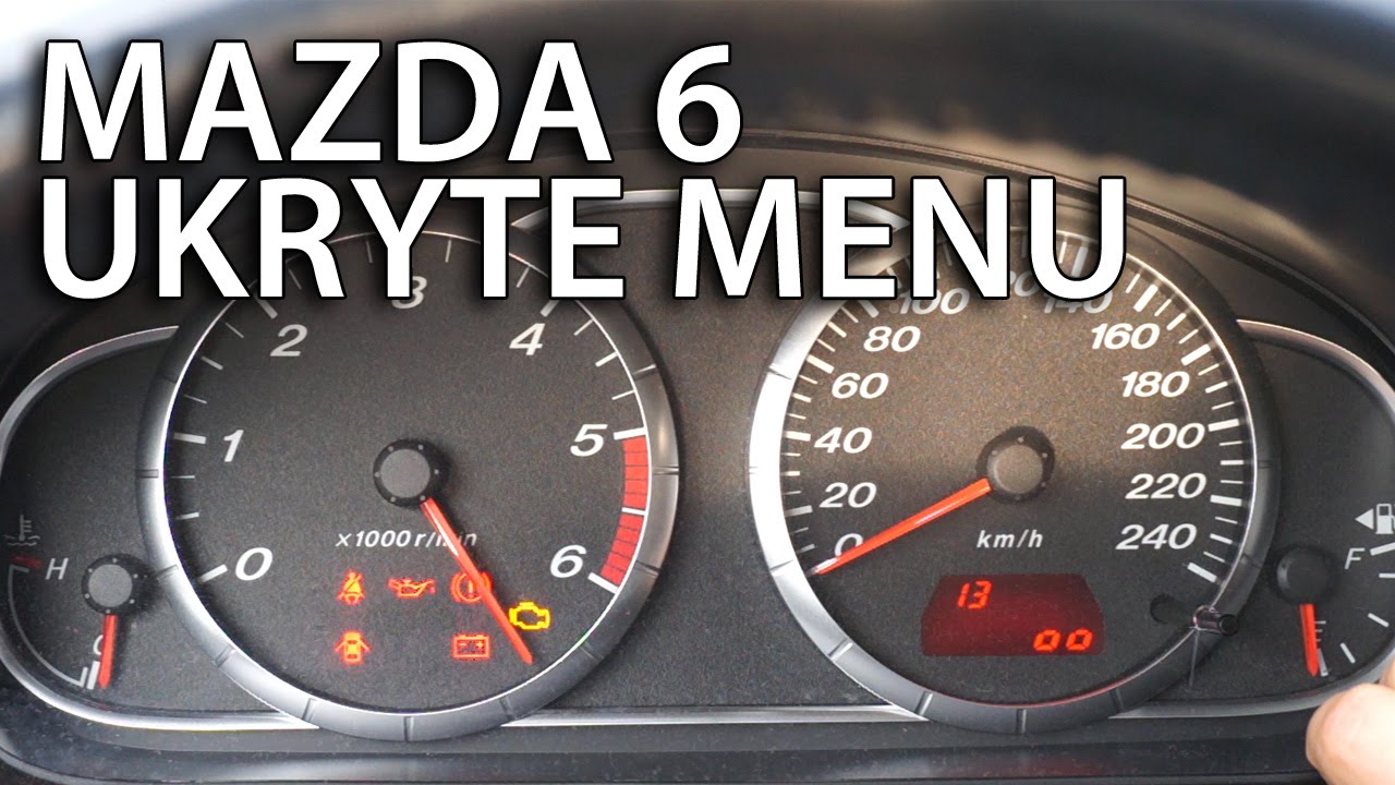 Mazda 6 ukryte menu zegarów, test wskazówek, tryb