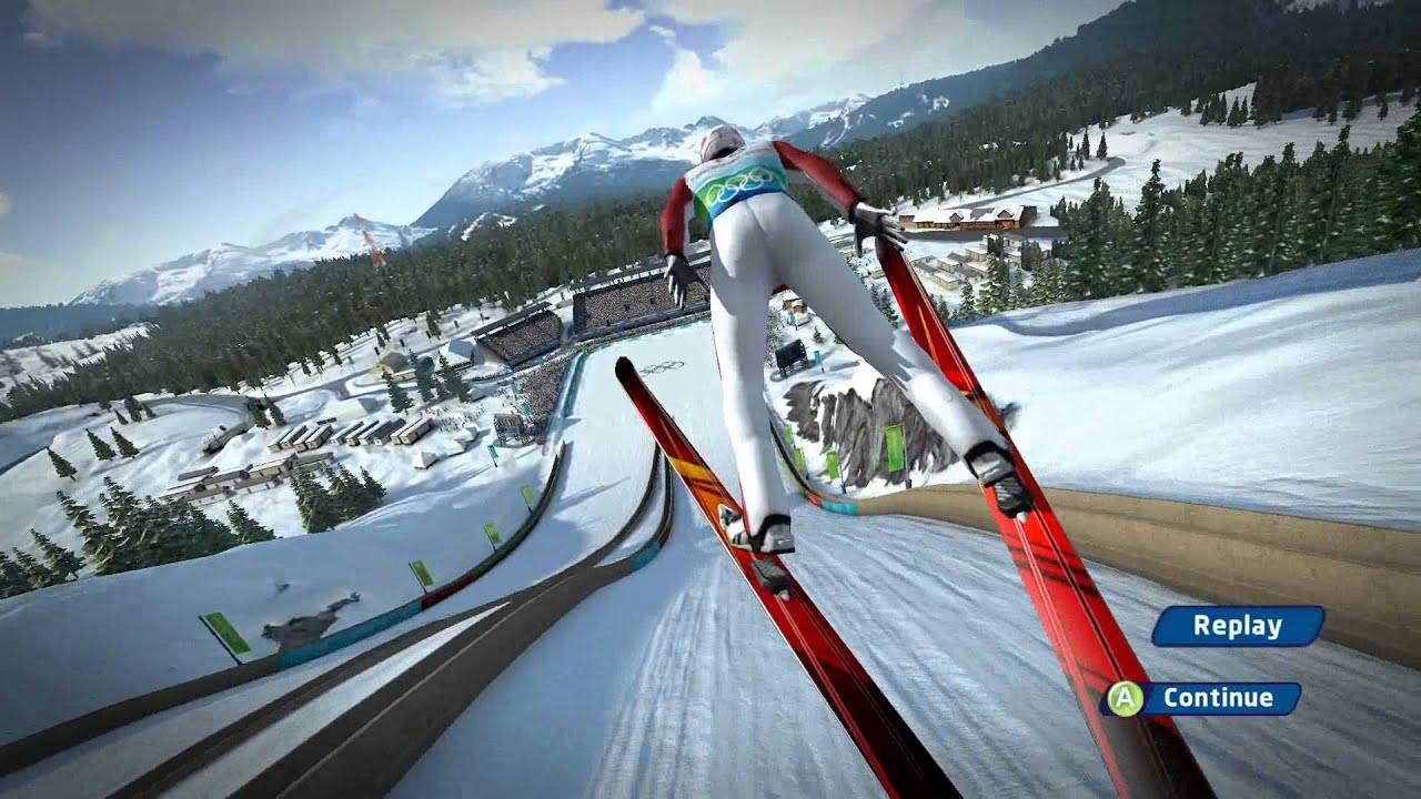 Vancouver 2010 game - ski jumping - gameplay - YouTube