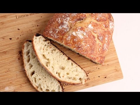 VIDEO : no-knead rustic bread recipe - laura vitale - laura in the kitchen episode 1025 - to get this completeto get this completerecipewith instructions and measurements, check out my website: http://www.laurainthekitchen.com instagram ...