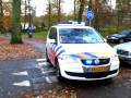 politie Deventer met blauwe lampen aan