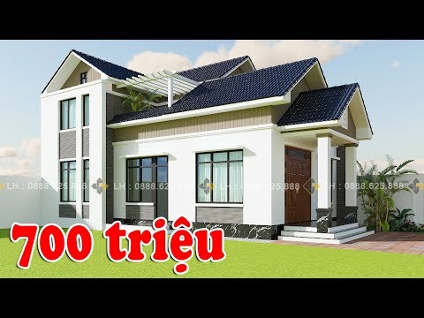 Mẫu nhà cấp 4 đẹp có gác lửng, GIÁ RẺ 700 TRIỆU ĐỒNG!