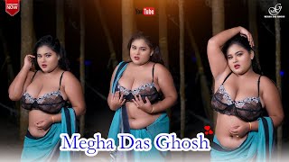 Megha Das Ghosh In Blue Saree Outdoor Saree Video Bong Fashion Vlog 2025