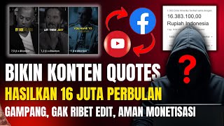 Cara Buat Video Quotes Motivasi Viralgampang, Gak Ribet, Auto Cuan Di Fb & Youtube Aman Monetisasi