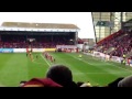 Aberdeen 0-1 Motherwell crowd reaction 90th min goal 11-05-