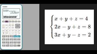 Solve A 33 System With The Casio Graph 35E Ii Equation & Matrices Quick & Clear