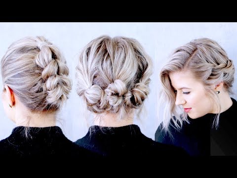 How To Style Short Hair Three Different Ways | Milabu - YouTube