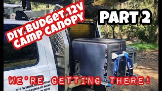 DIY BUDGET Aussie Made Dog Box / 12v Canopy Set Up for camping with fridge slide Part 2