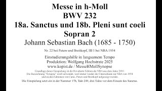 Messe H Moll Bach Sopran-Synopse 18Ab Sanctuspleni Sunt Coeli Einstudierung Sopran2 Nach Nbarev