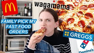 I Let My Family Pick My Fast Food Meals For The Day