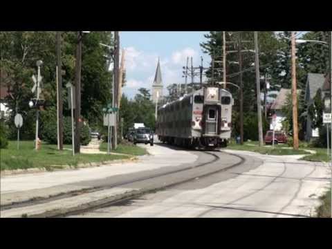 South Shore Line street running in Michigan City