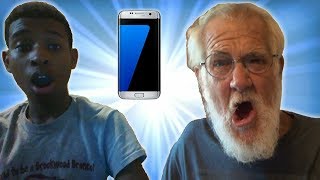 Angry Grandpa Destroys Samsung Galaxy S7 Edge Reaction