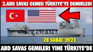 Abd Savaş Gemi̇si̇ Türki̇yeye Demi̇rledi̇ Abdden Deprem Yardimi İçi̇n Yeni̇ Savaş Gemi̇si̇ Geldi̇