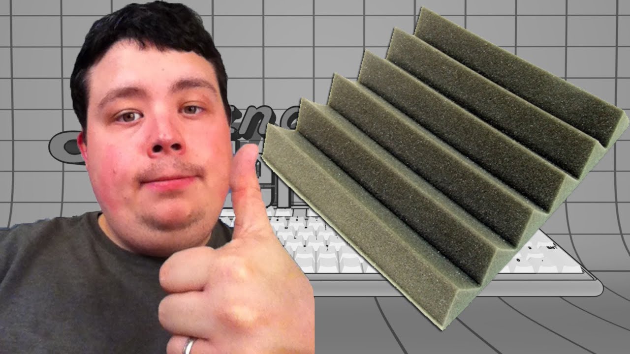 Acoustic Wedge Foam Treatment in the Man Cave Recording Studio Reduce