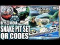 QR CODES FULL SNAKE PIT SET - GREEN S3 RED D3 & ARENA + COLLAB - BEYBLADE BURST APP QR CODES